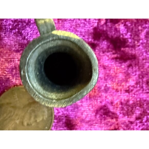 Miniature Pewter Jug Pitcher Decorative Vintage Collectible Rustic Charm Unique - Picture 5 of 6